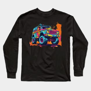 pop art style 4x4 offroad crawler truck Long Sleeve T-Shirt
